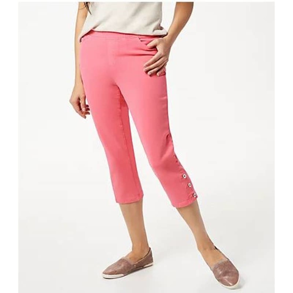 Denim & Co. Comfy Knit Pull-On Capri Pants 10 New A349226